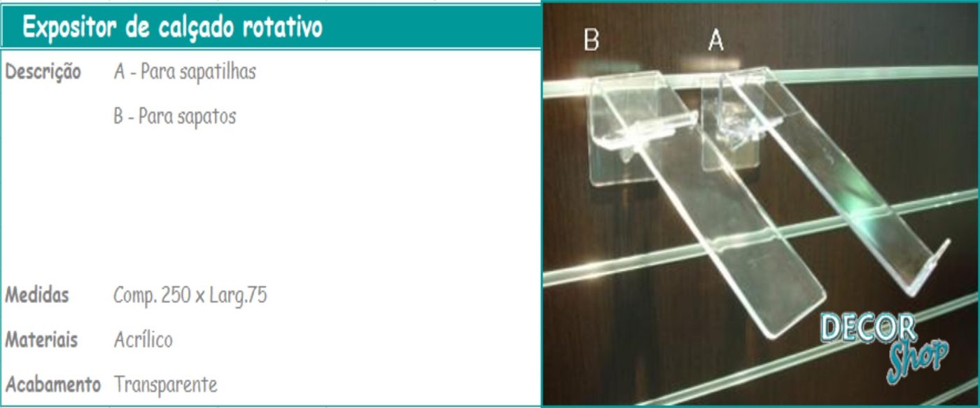 Expositor de Calçado Rotativo