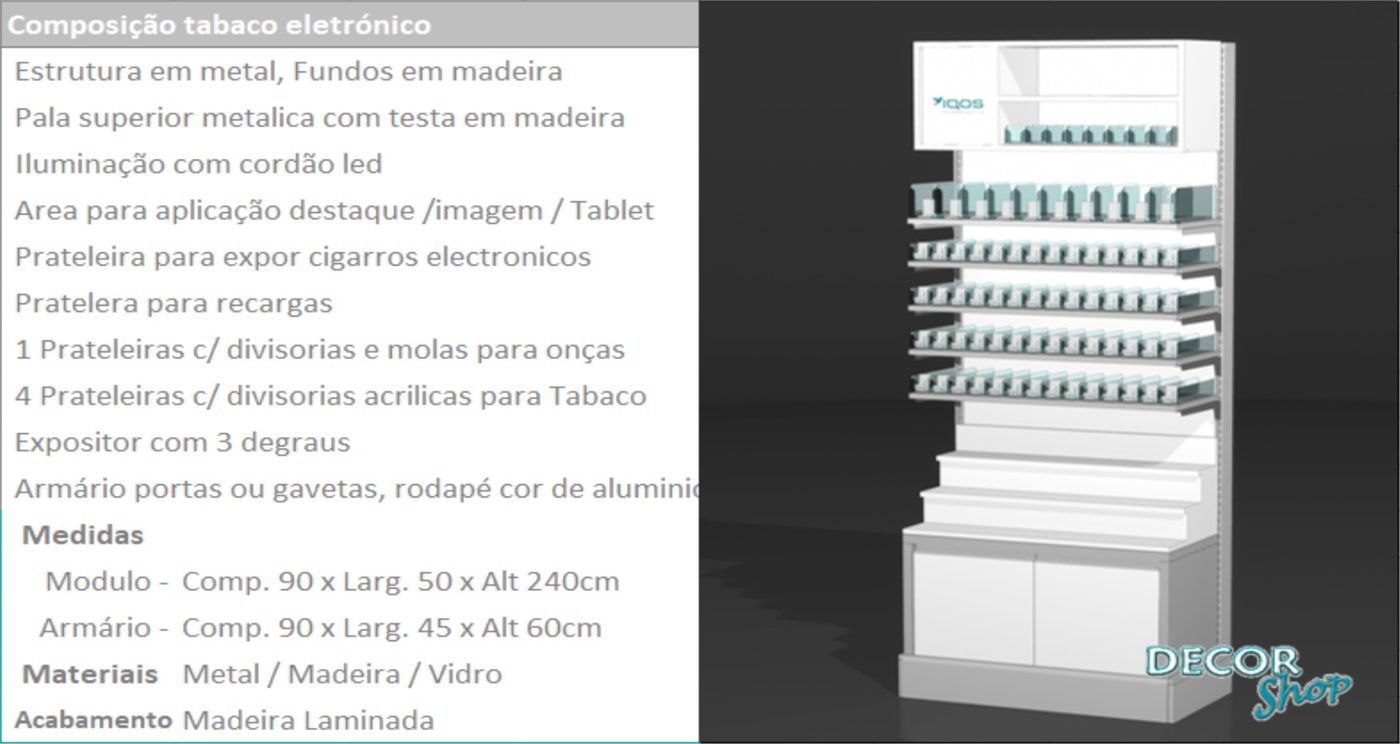 Módulo Tabaco Eletrónico