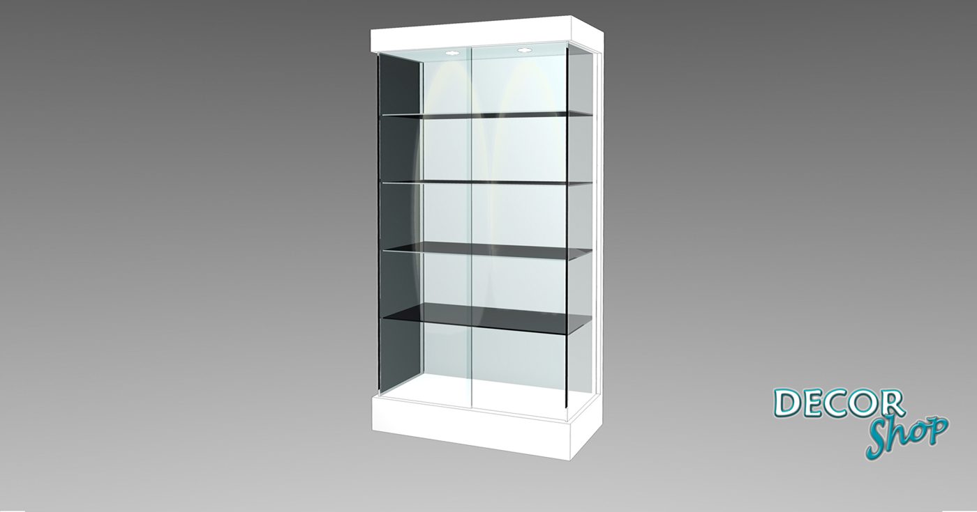 Vitrine sem Armário com Costas em Madeira