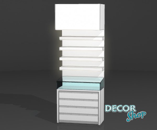 Modulo com iluminacao exposicao armario