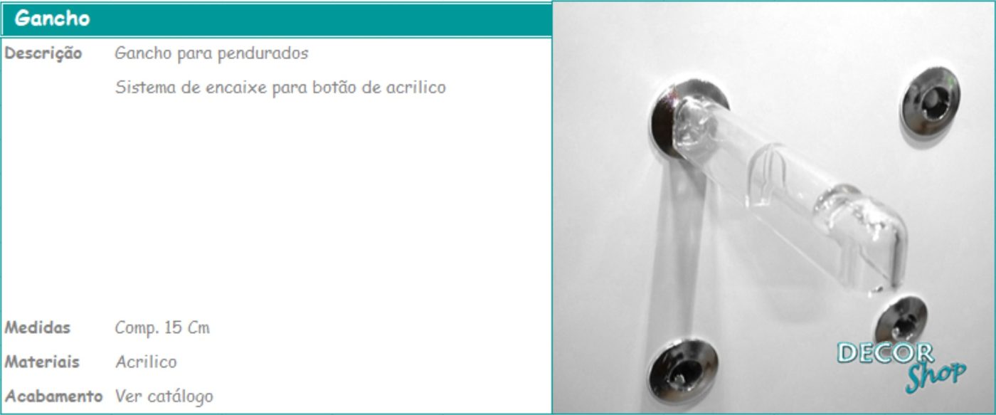 Gancho Acrílico