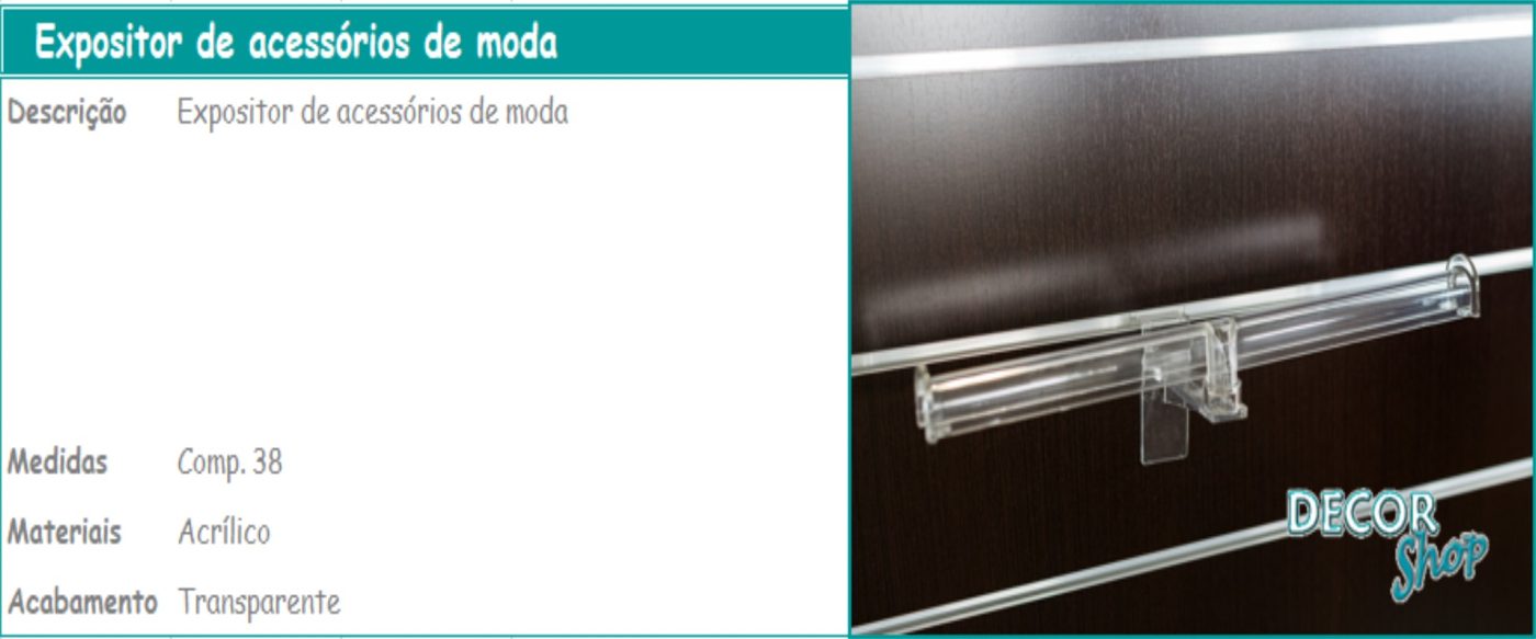 Expositor de Acessórios de Moda