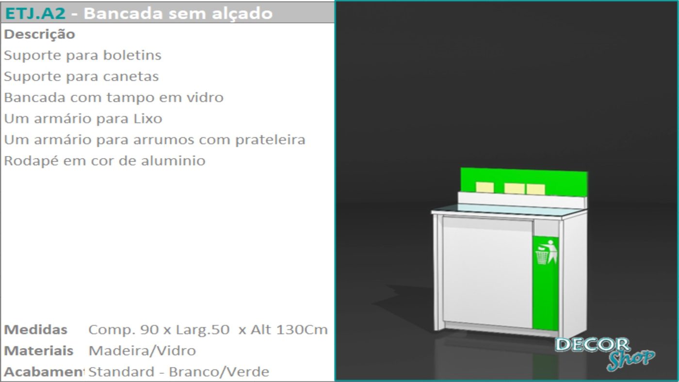 Bancada sem Alçado