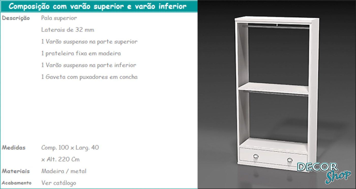 Composição Varão Superior e Varão Inferior
