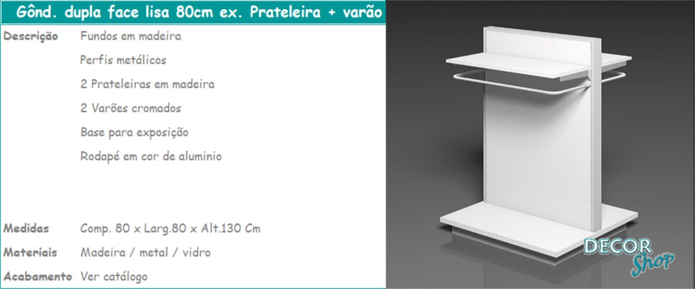 Gôndola 2 Faces 80 cm