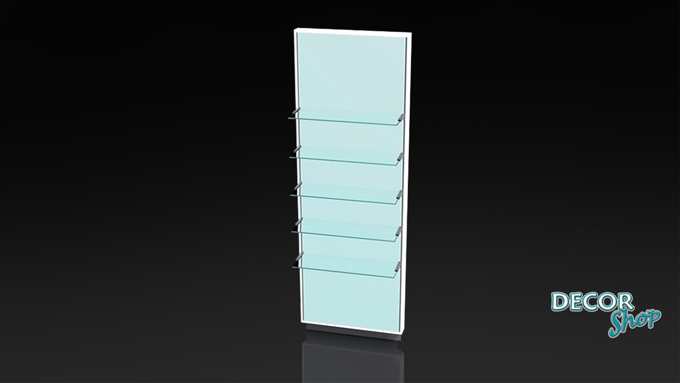 Linha Retro Iluminada com 5 Prateleiras em Vidro