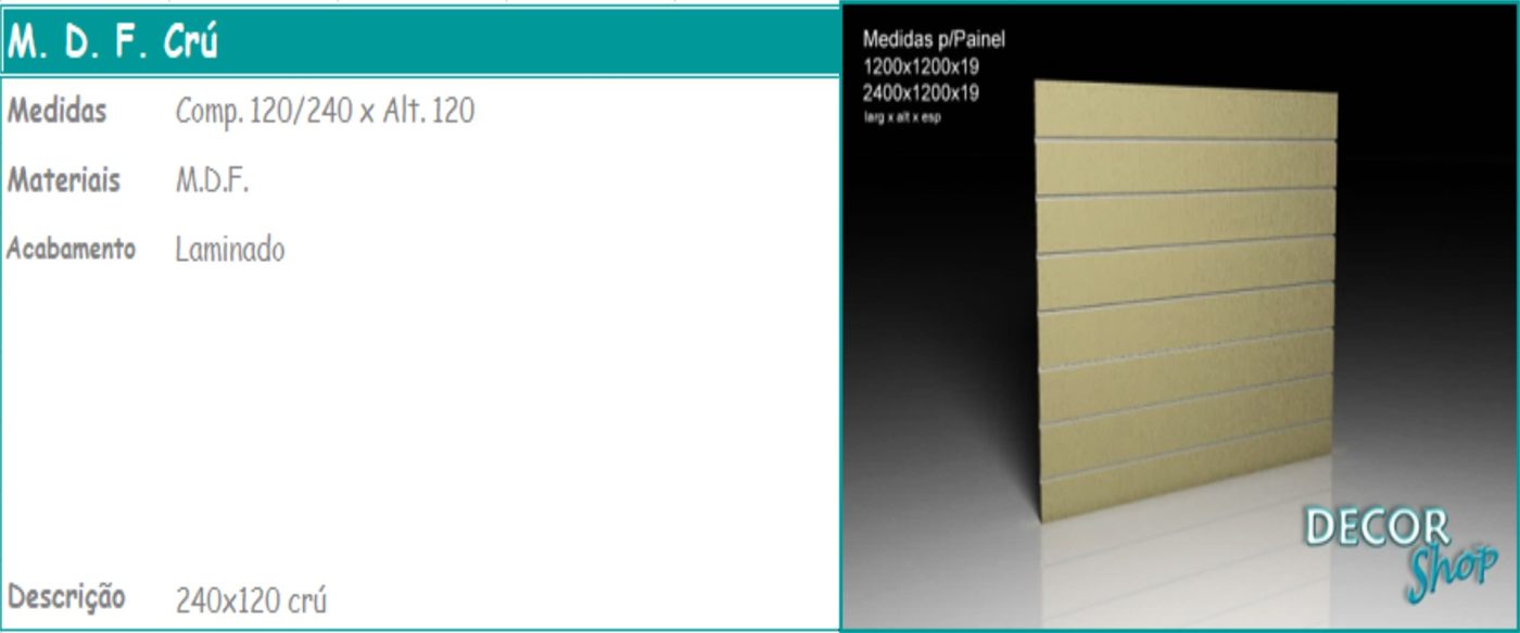 Painel Mdf Cru