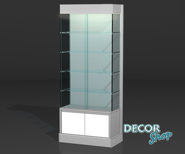Módulo Vitrine Com Costas Em Madeira