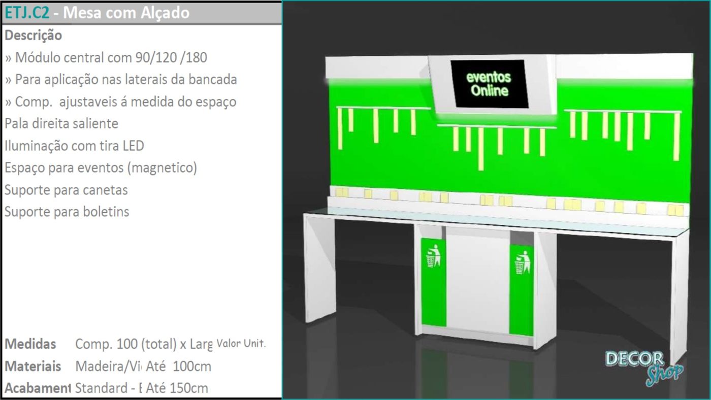 Mesa com Alçado