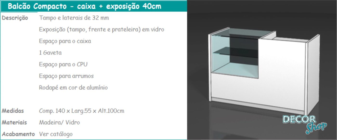 Caixa Exposição 40 cm