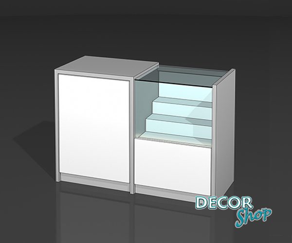 Balcão Misto com Caixa e Degraus LED — fotografia