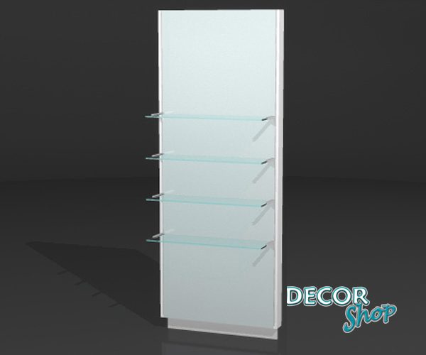 Linha retro iluminada com 4 prateleiras em vidro
