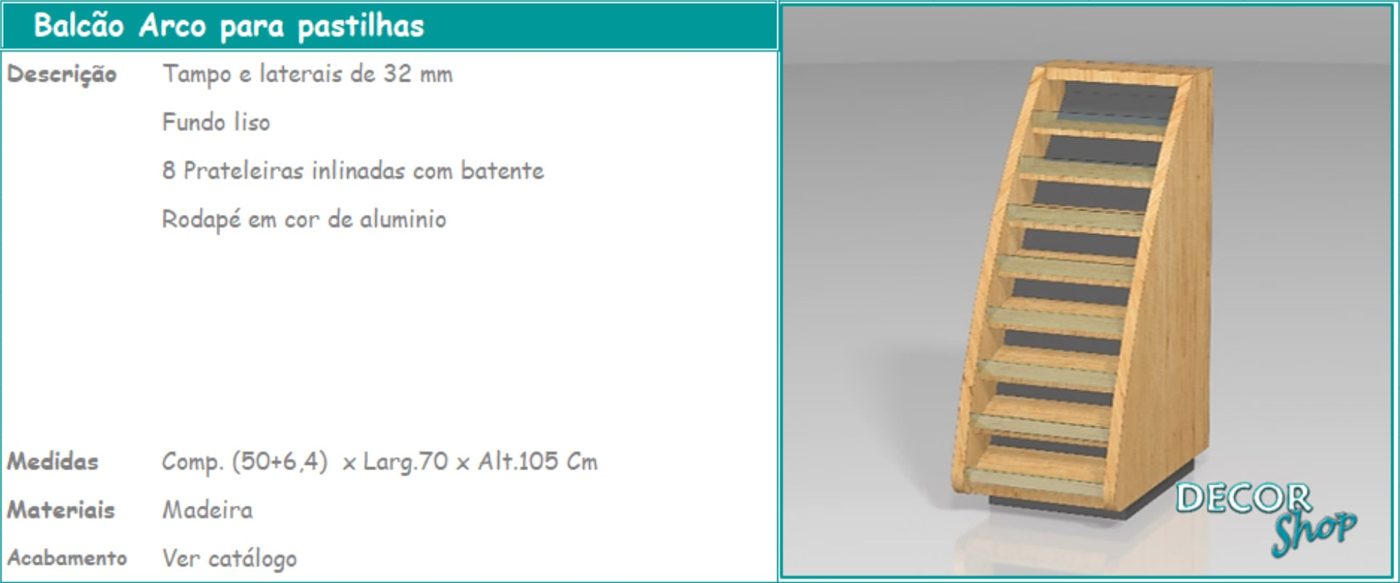 Balcão Arco Pastilhas