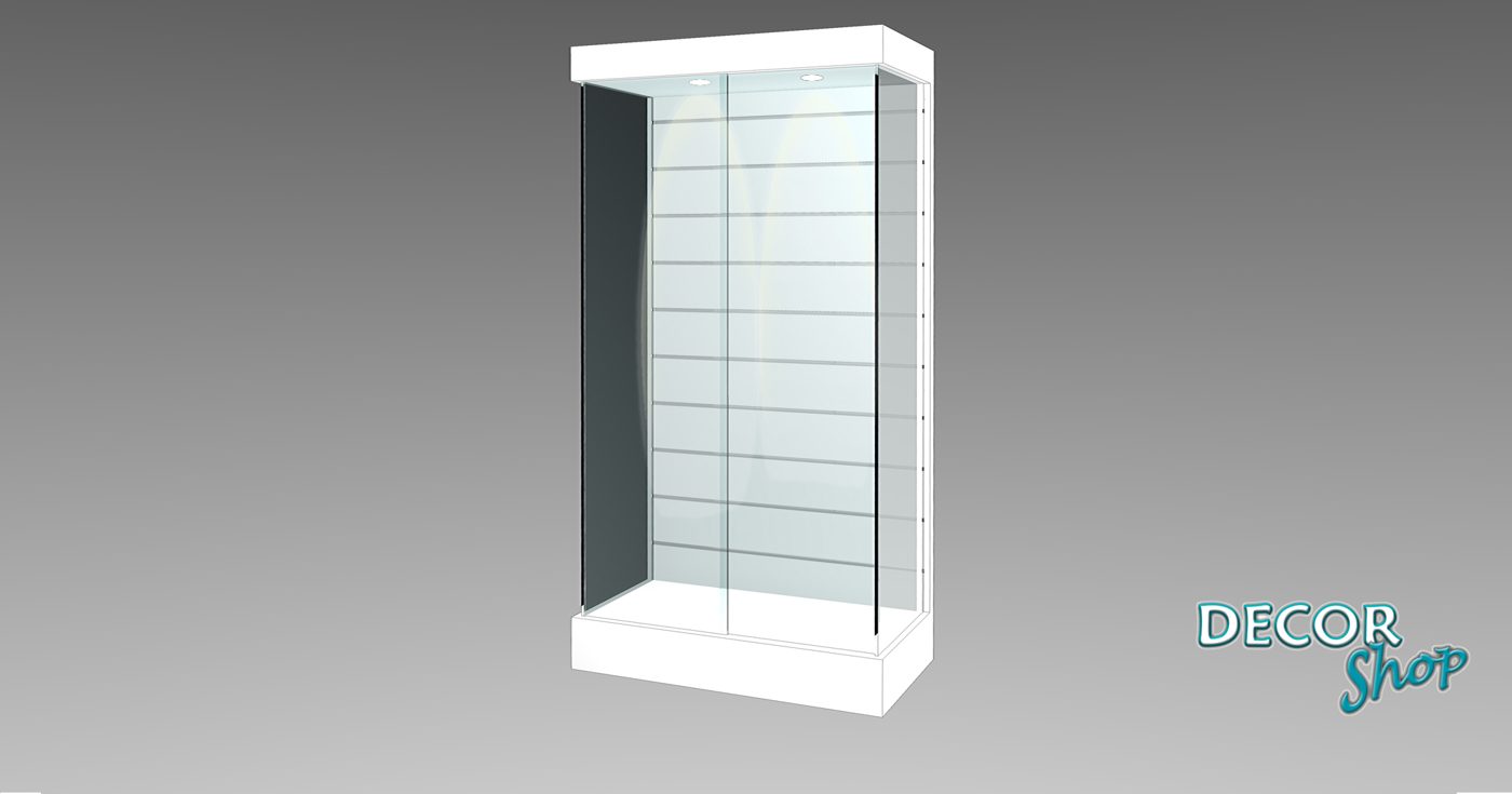 Vitrine sem Armário com Costas em Ranhurado