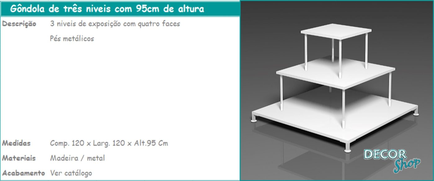 Gôndola 3 Níveis