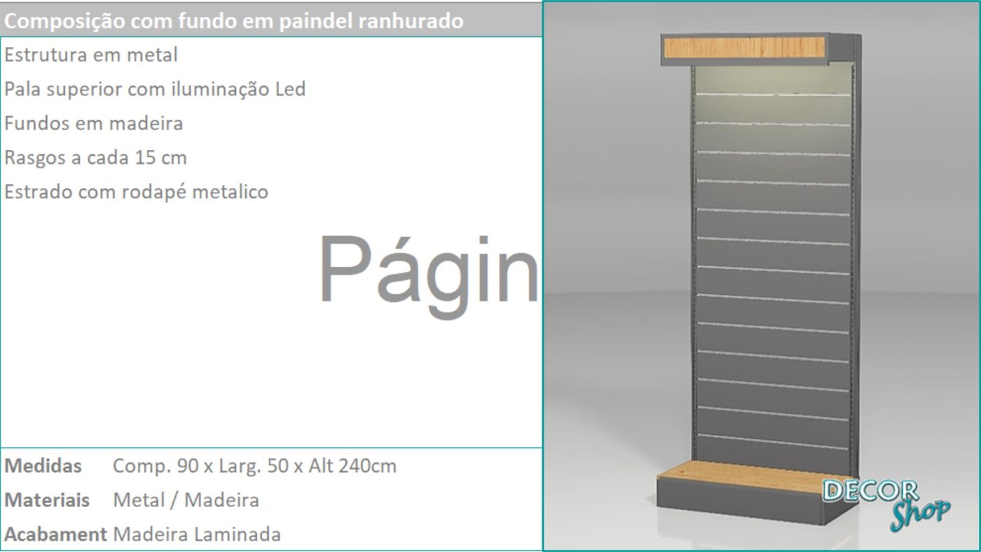 Módulo Fundo Painel Ranhurado